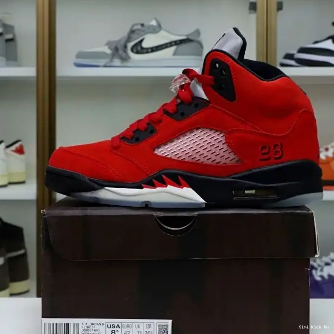 RAGING RETRO RED JORDAN AIR Kimikick SUEDE 5 BULL 0510